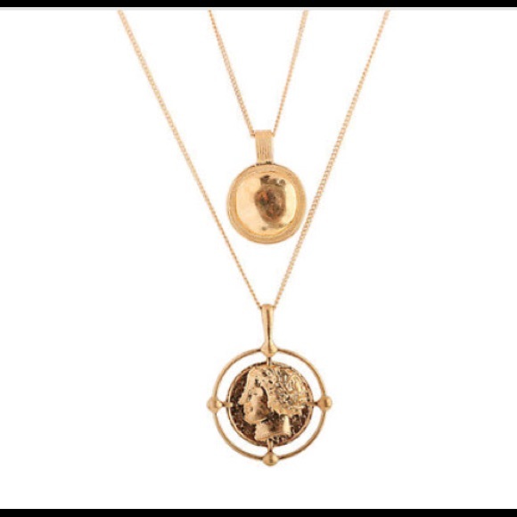 Apollo Coin Gold Layered Necklace - Picture 5 of 6